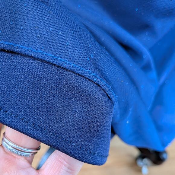 Vintage Betsy Adam Prom Dress Maxi Gown 10 Blue Ombre Y2K Ruffle Fairy 90S Glam - Picture 11 of 16